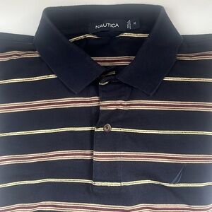 NAUTICA Polo Striped Shirt Short Sleeve 100% cotton